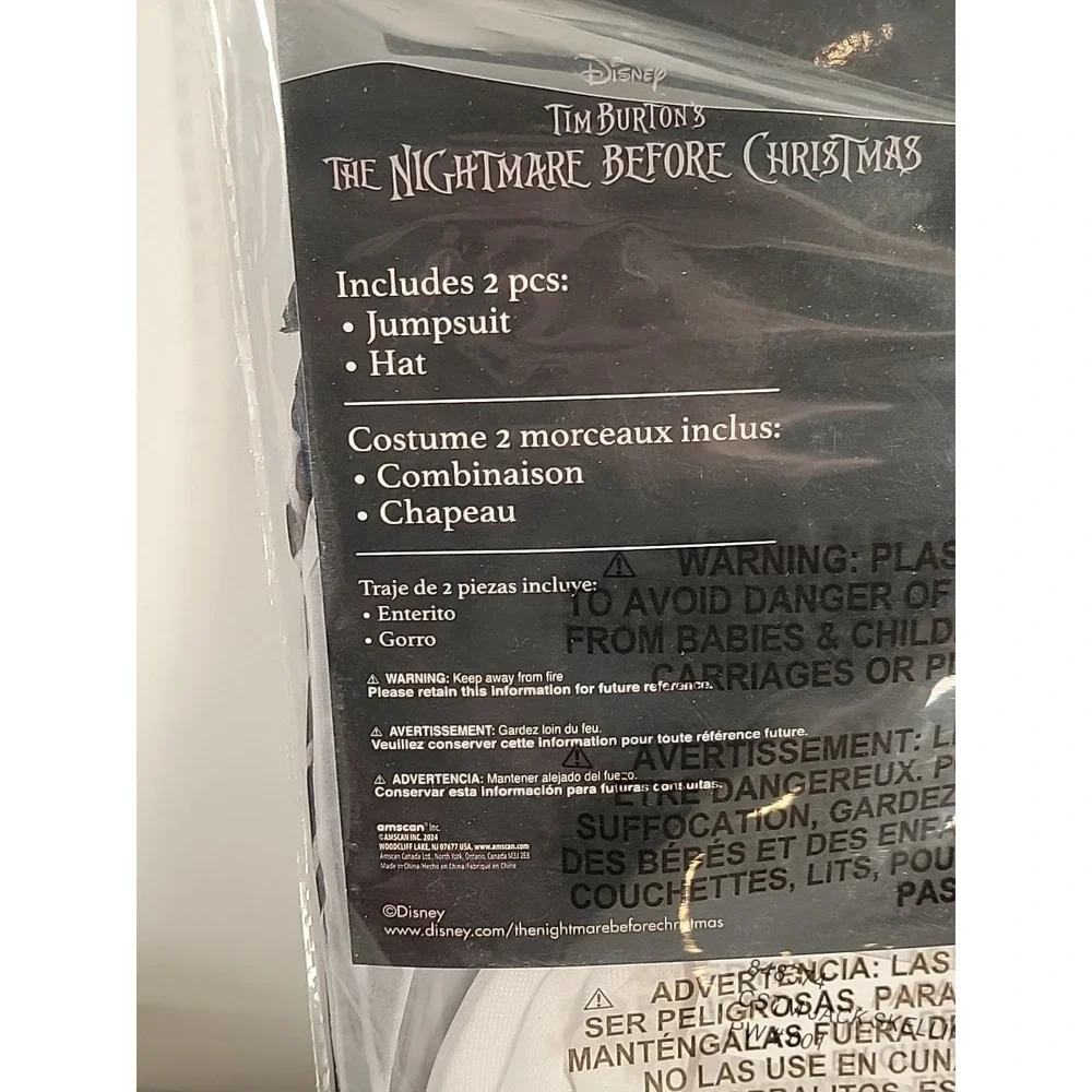 Disney Baby Jack‎ Skellington Costume The Nightmare Before Christmas 6-12 Months - Picture 6 of 7